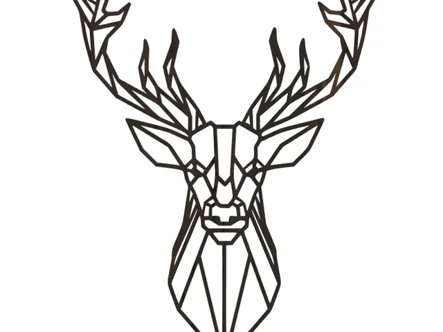Deer low poly wall decoration
