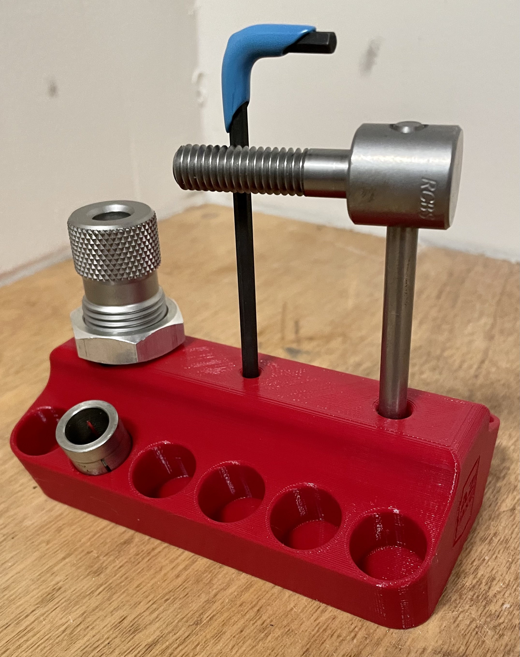 Bullet Puller and Collet Rack for Forster holds 12 collets and puller