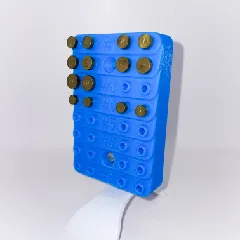 8-Row Locator Pin Holder for Dillon SDB, 550, XL Reloading - Wall or Pegboard