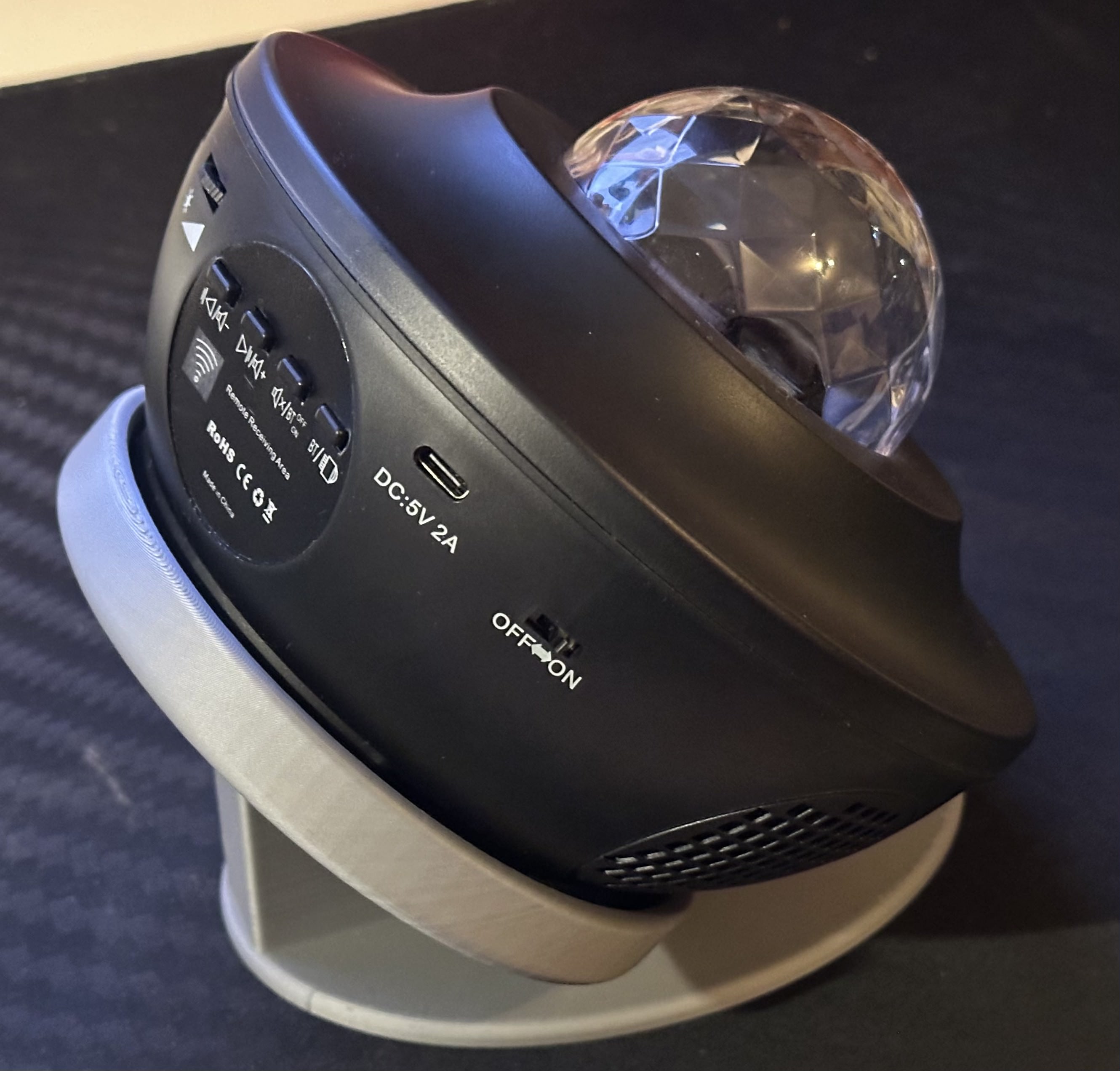 Star/ galaxy projector 45 degree magnetic mount