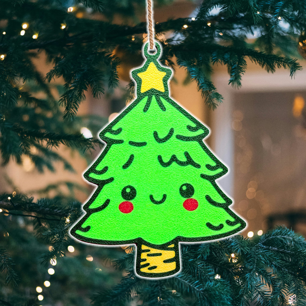 Cute Kawaii Christmas Tree Ornament