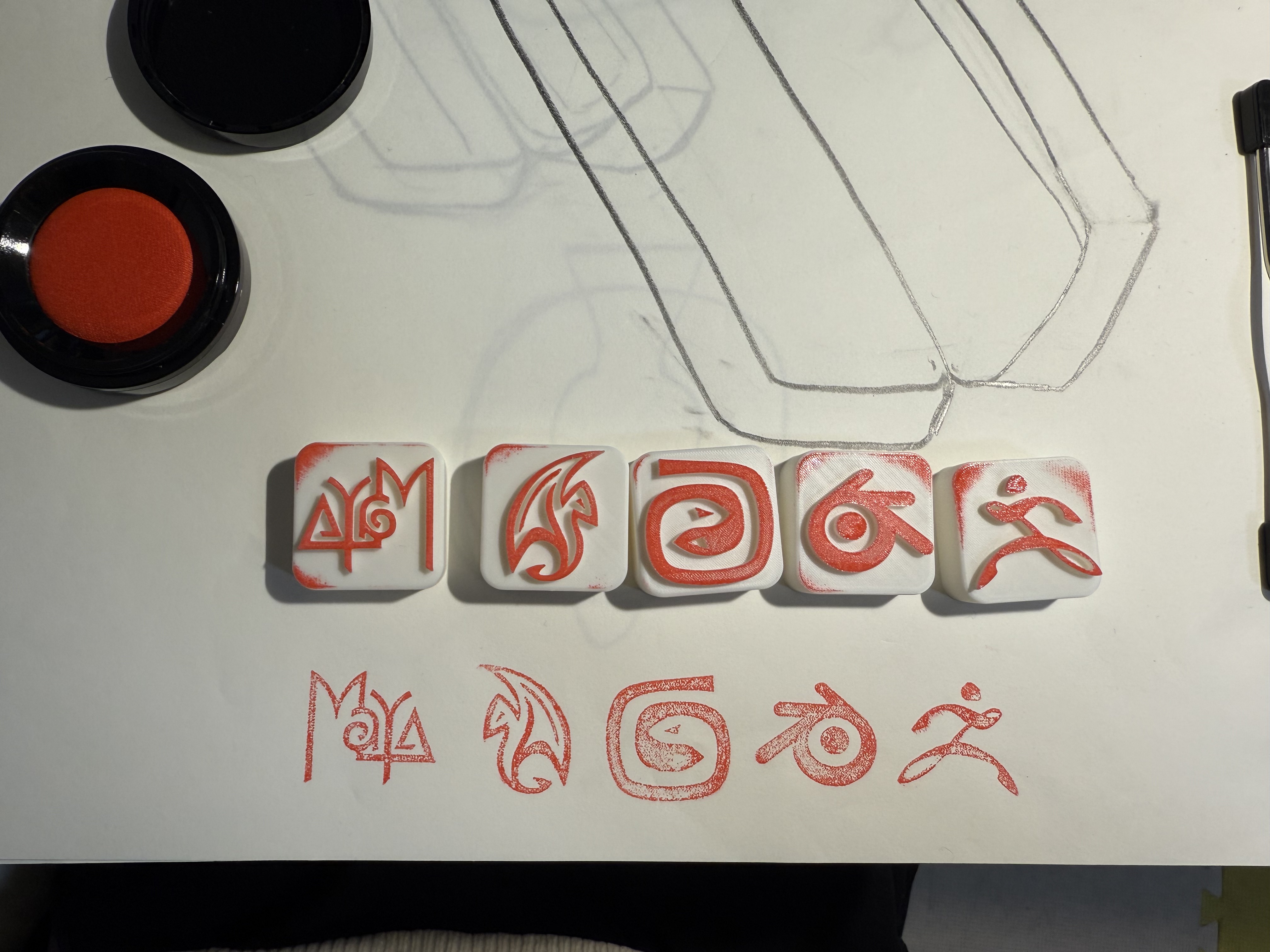 Classic 3D Software Logos Stamp Set