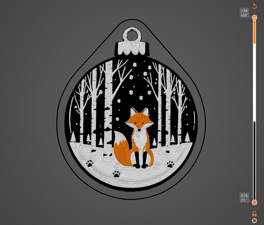 Winter fox bauble — miniatura 2