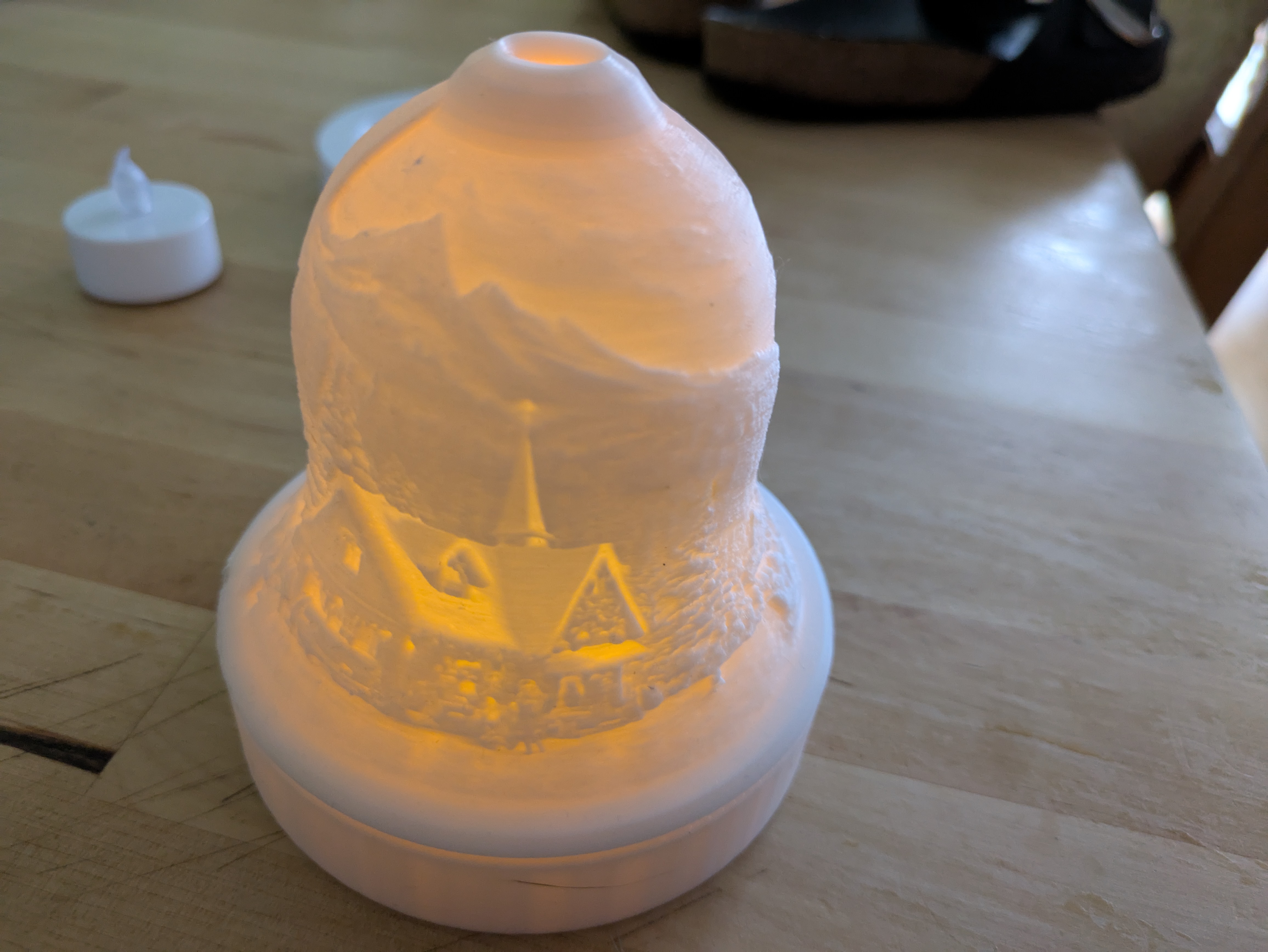 Raiser ring for Christmas Village Lithopane