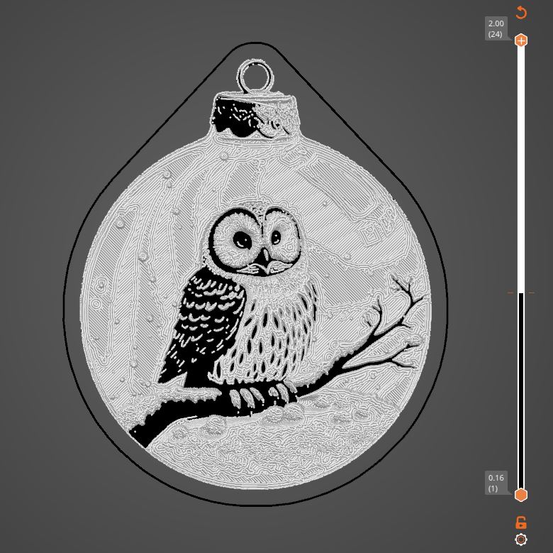 Winter owl bauble — thumbnail 2
