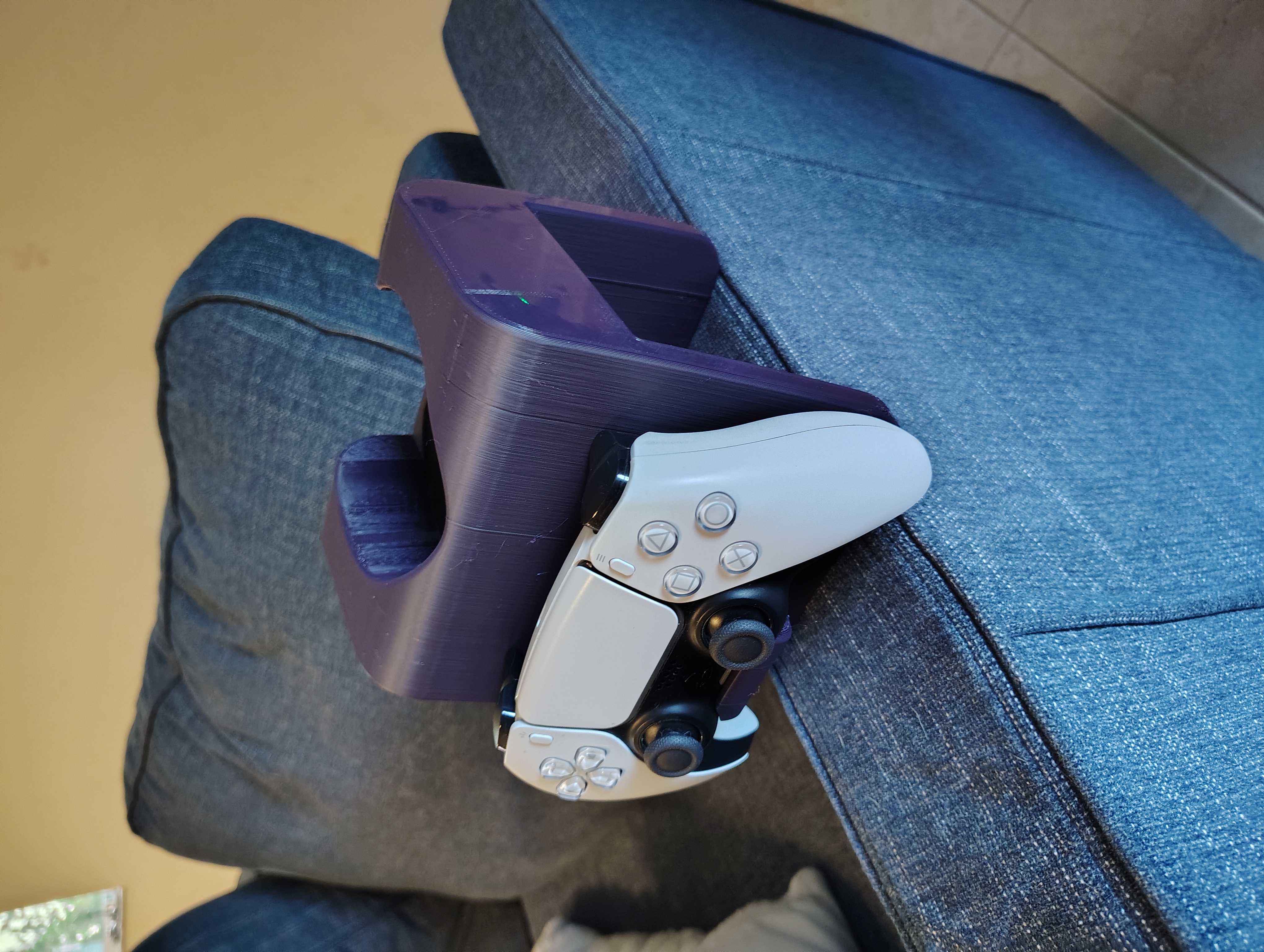 Angled Side Wall Cup Holder for Lovesac w & w/o PS5 Cradle