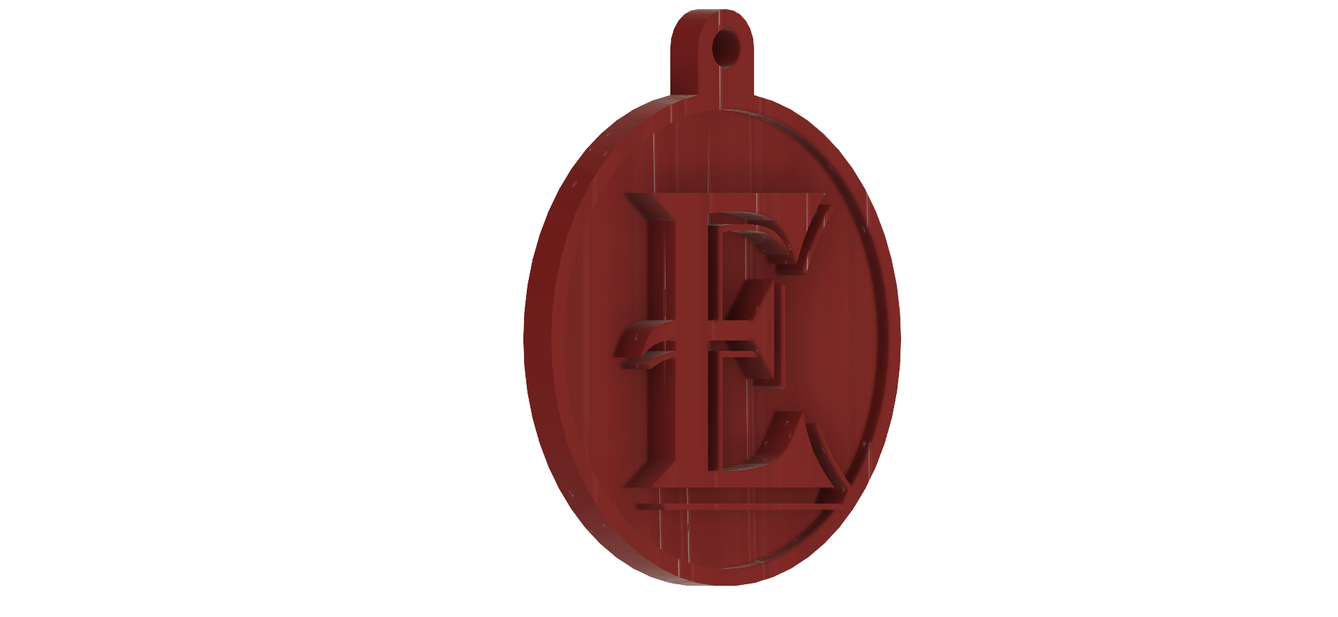 E Letter Keychain: A Stylish 3D Printable Design
