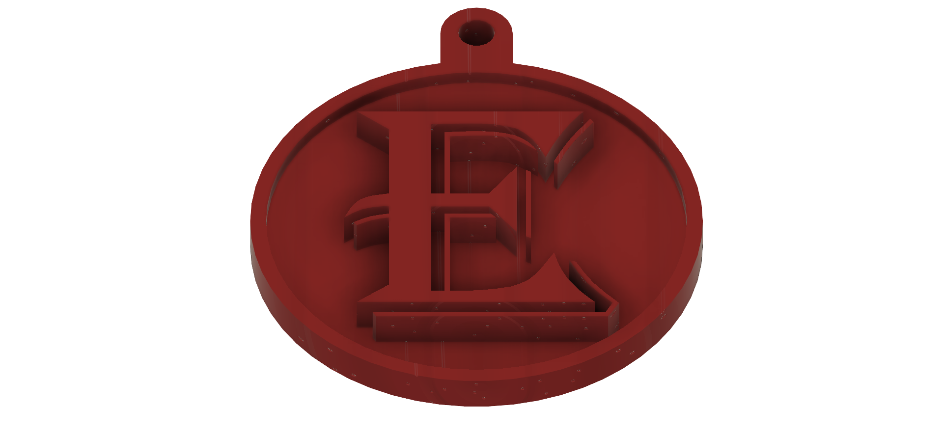 E Letter Keychain: A Stylish 3D Printable Design — miniatura 5