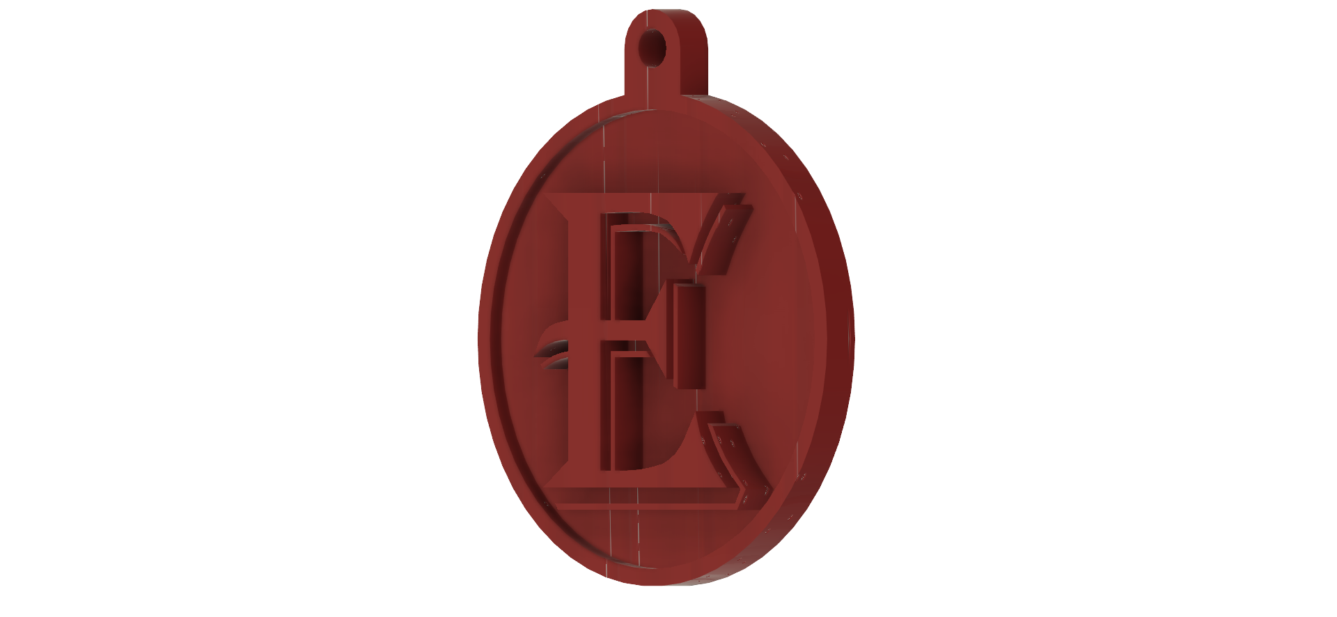 E Letter Keychain: A Stylish 3D Printable Design — miniatura 4