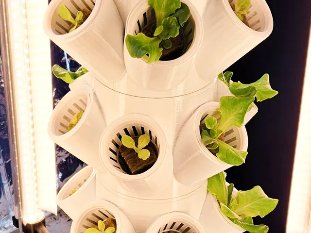 6pod 2inch net cup hydroponic modular tower by rosetta-wang / garden plant module