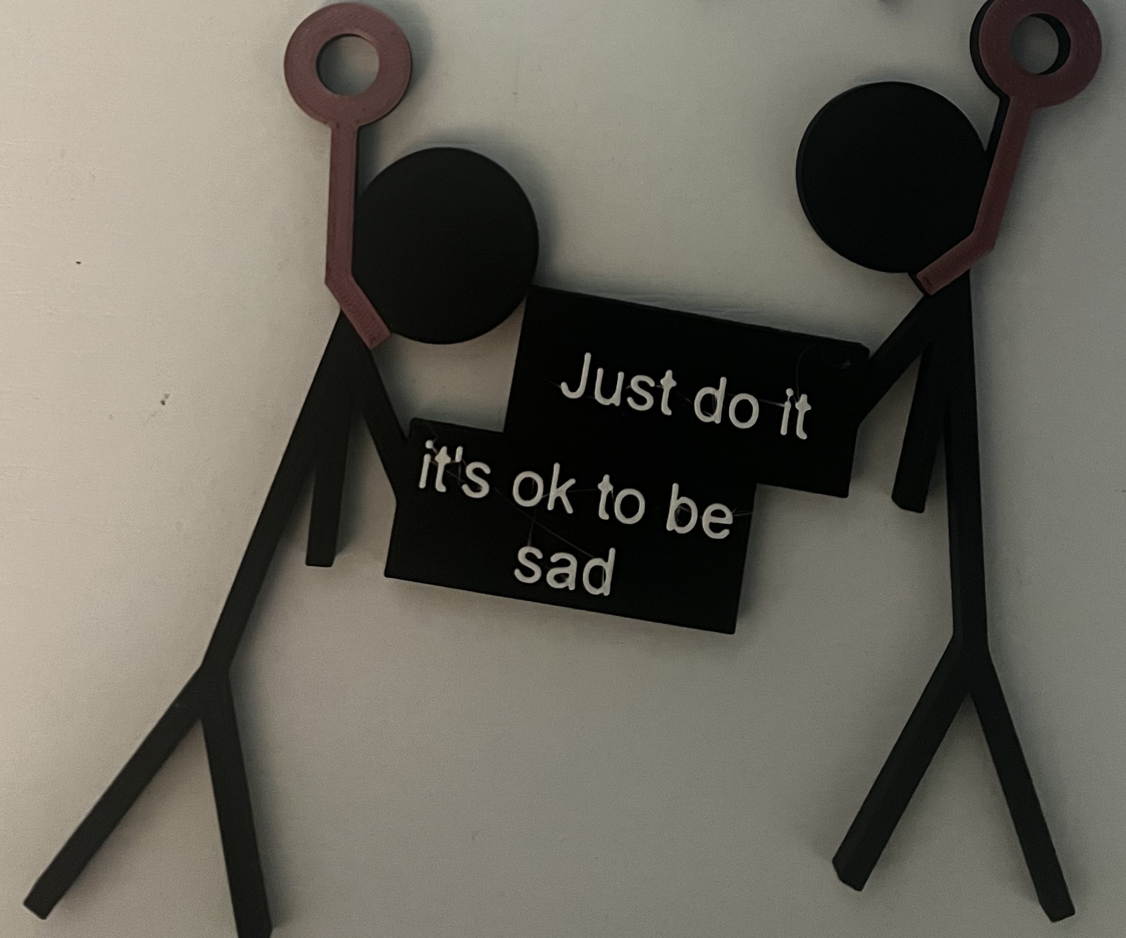 motivational stickman christmas ornament