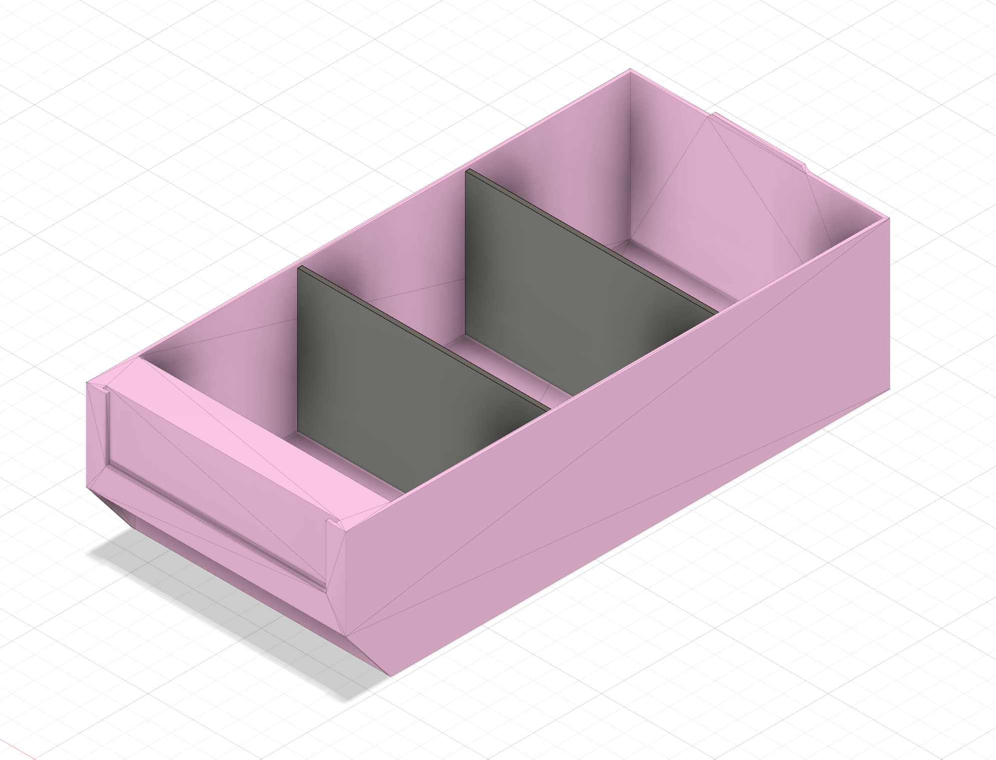 Small Parts Organizer Drawer 4x6 (Remix with Two Dividers)