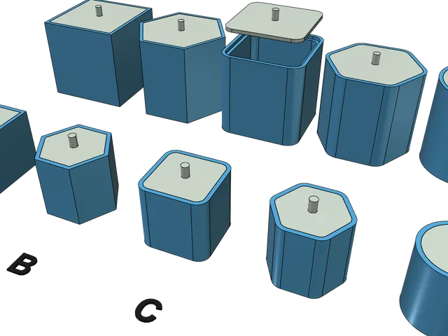 Box jar jars tin tins box boxes easy print without support