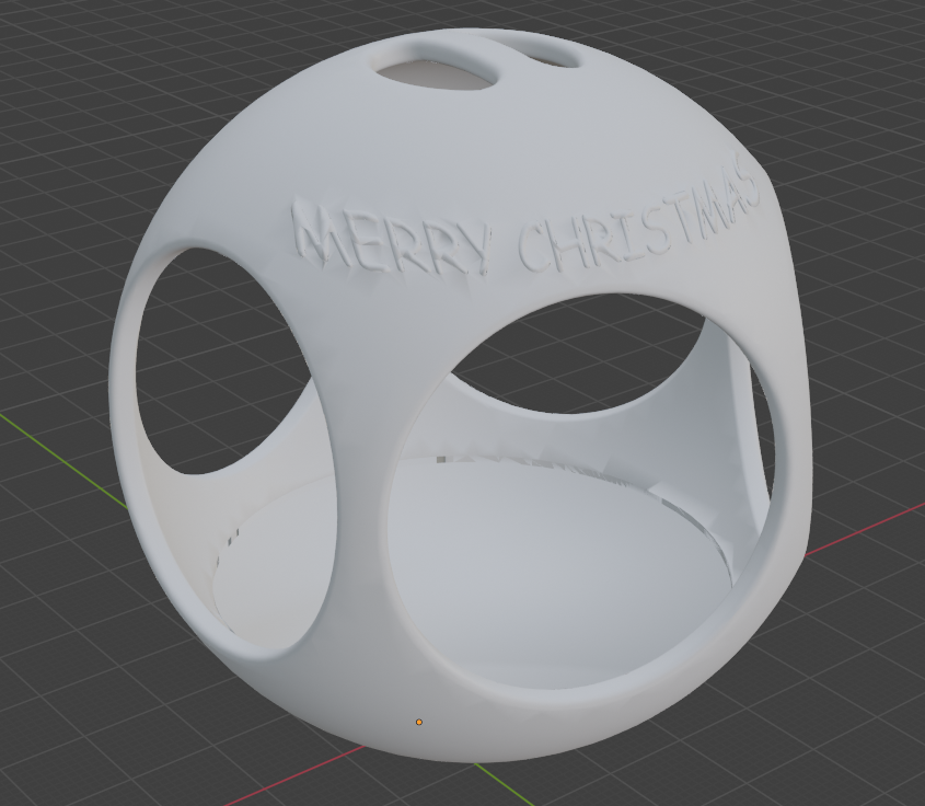 empty Christmas Ball 3D model thumbnail