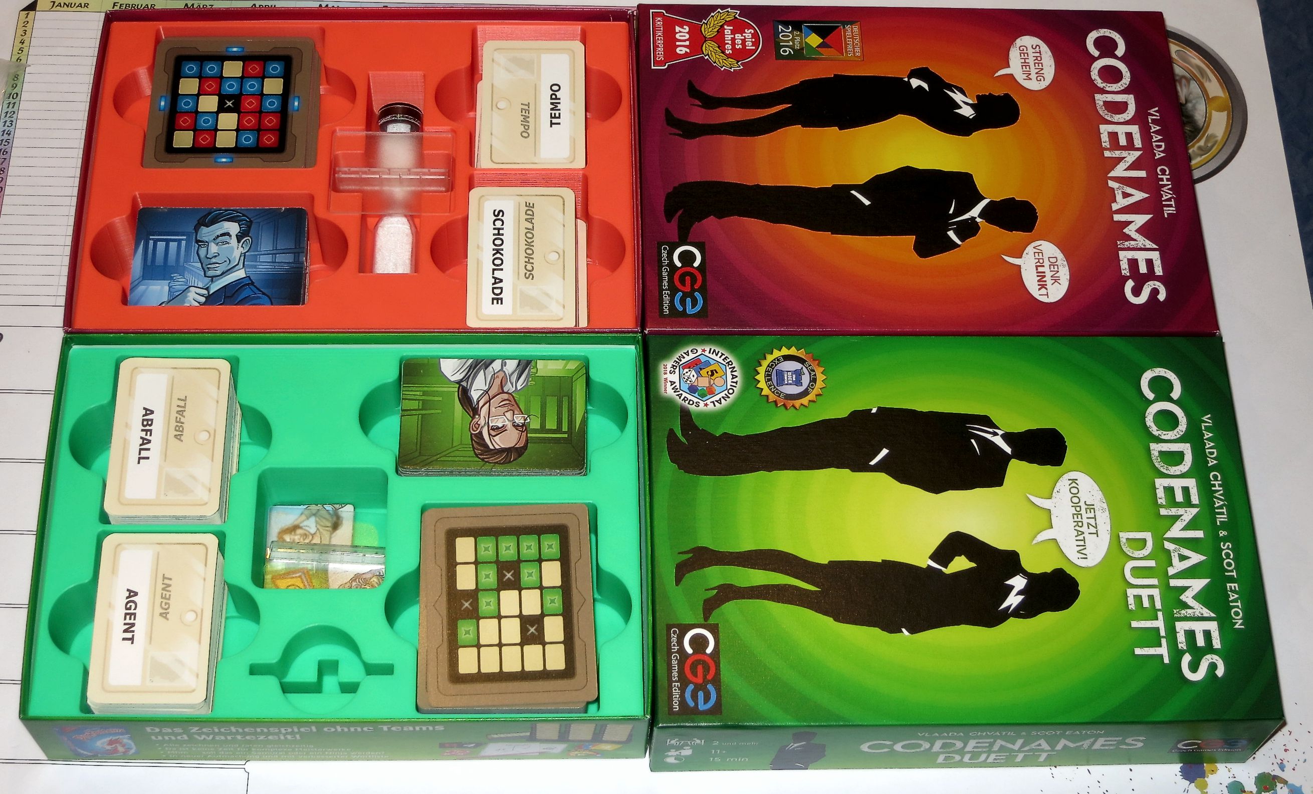 Codenames and Codenames Duett Inlays