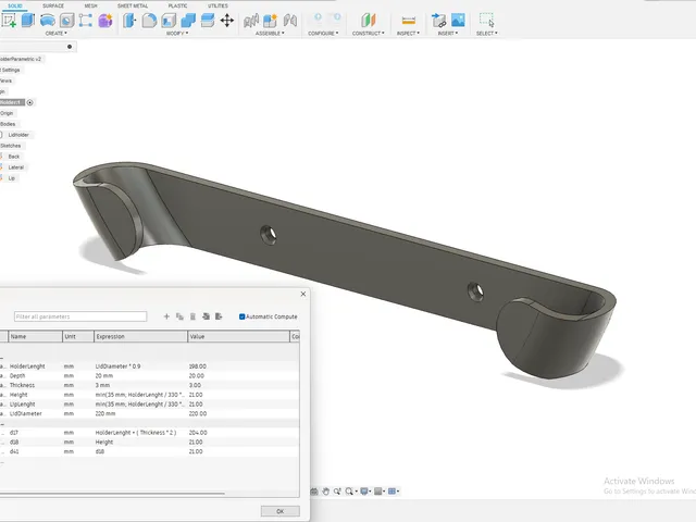 Pot/Pan Lid Parametric