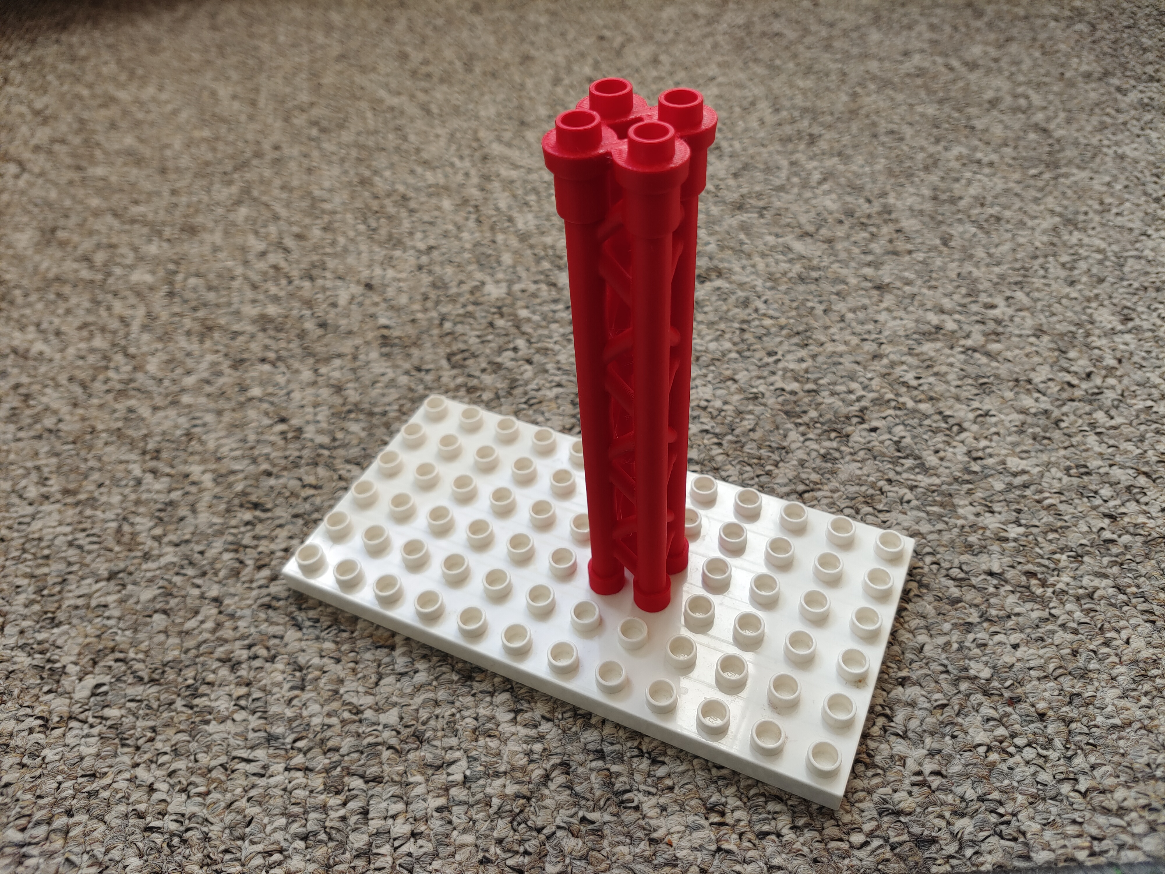 Duplo / Hubelino compatible pillar (2x2, 8 high)