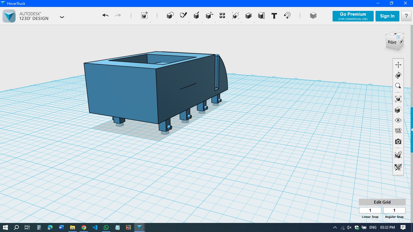 Hovering truck (fake (only for imagination and play) 3D model