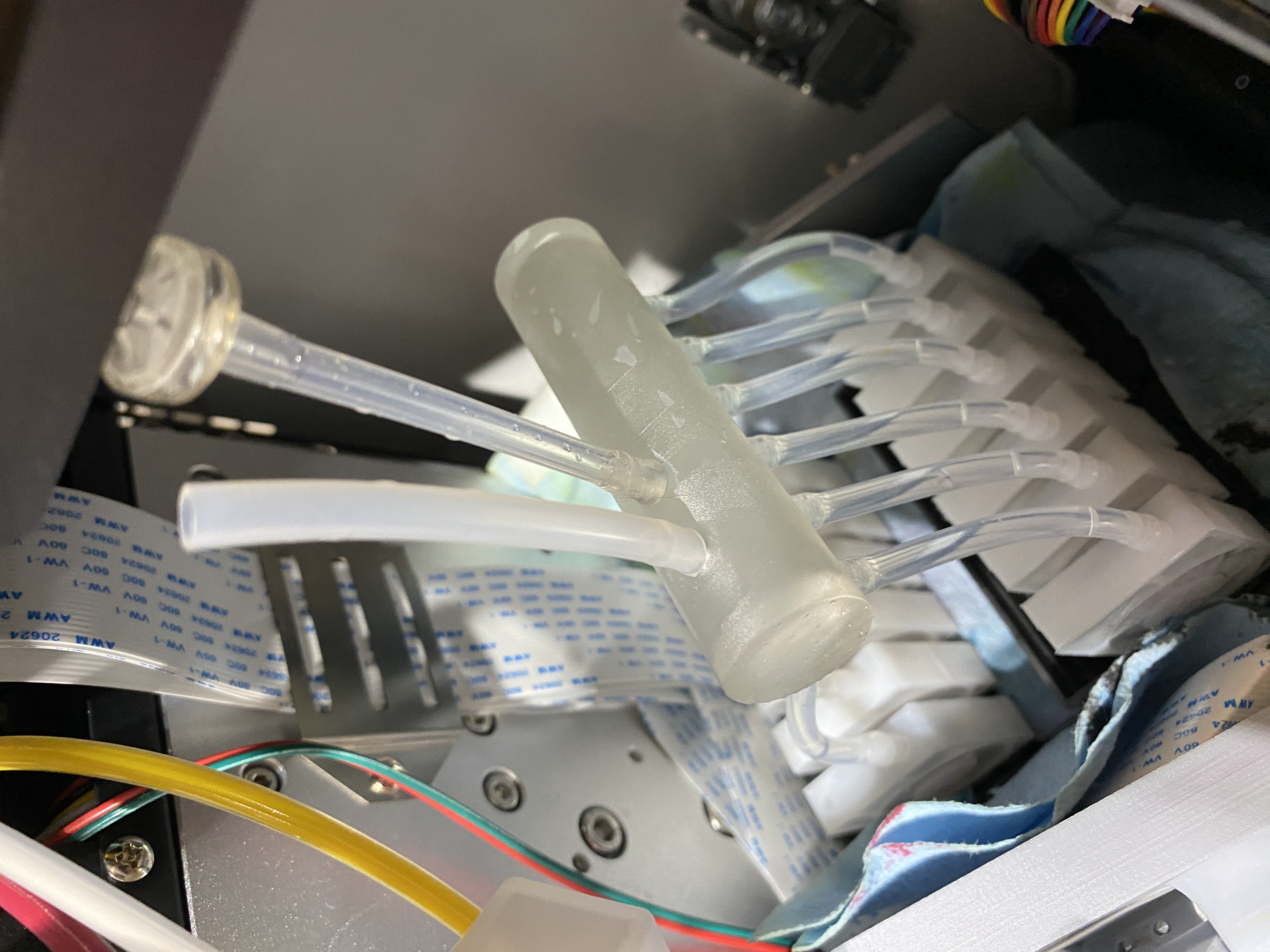 Print head flushing tank for XP600 dual head printer