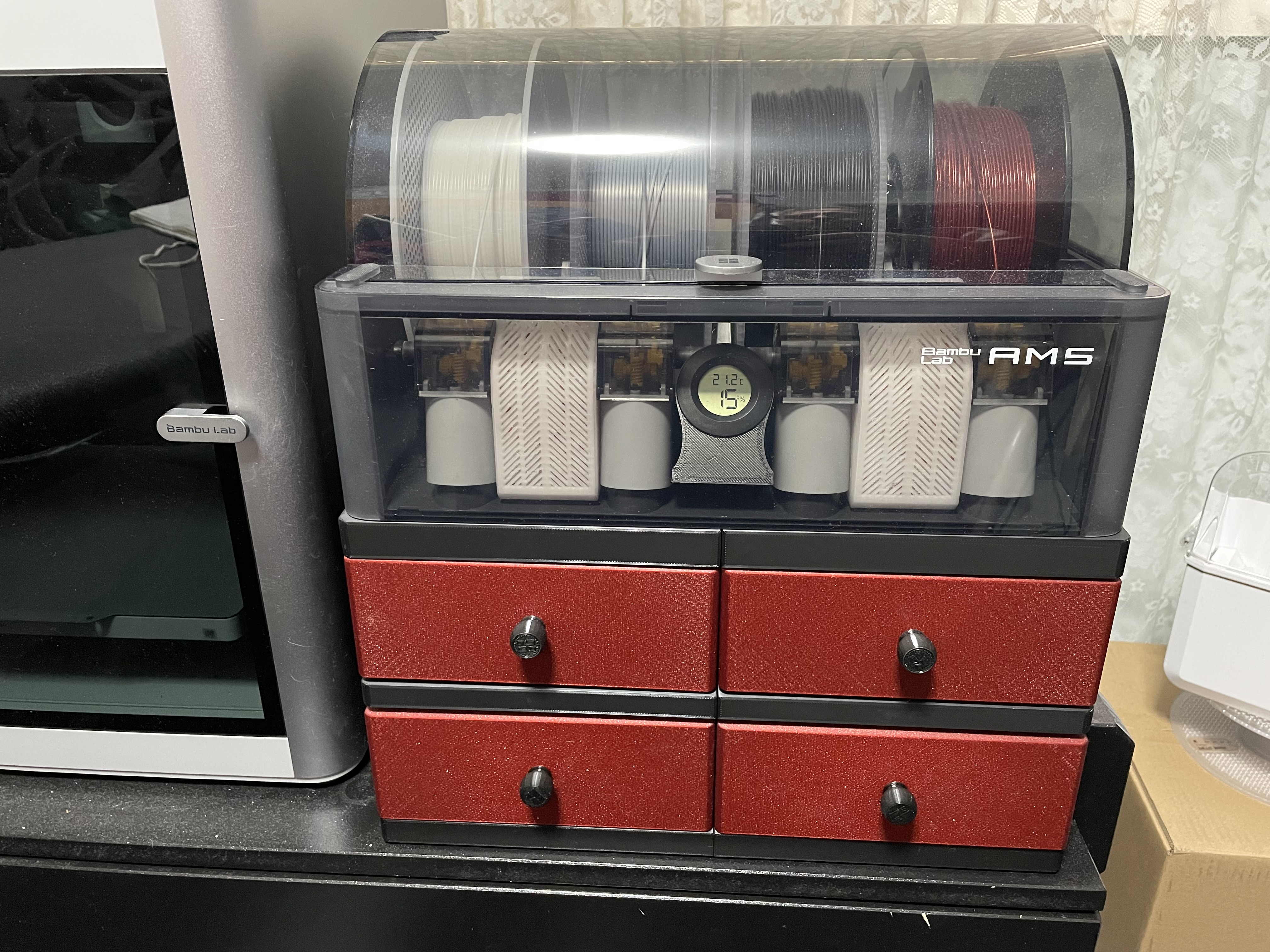 Bambu AMS Drawer Addition 3D model thumbnail
