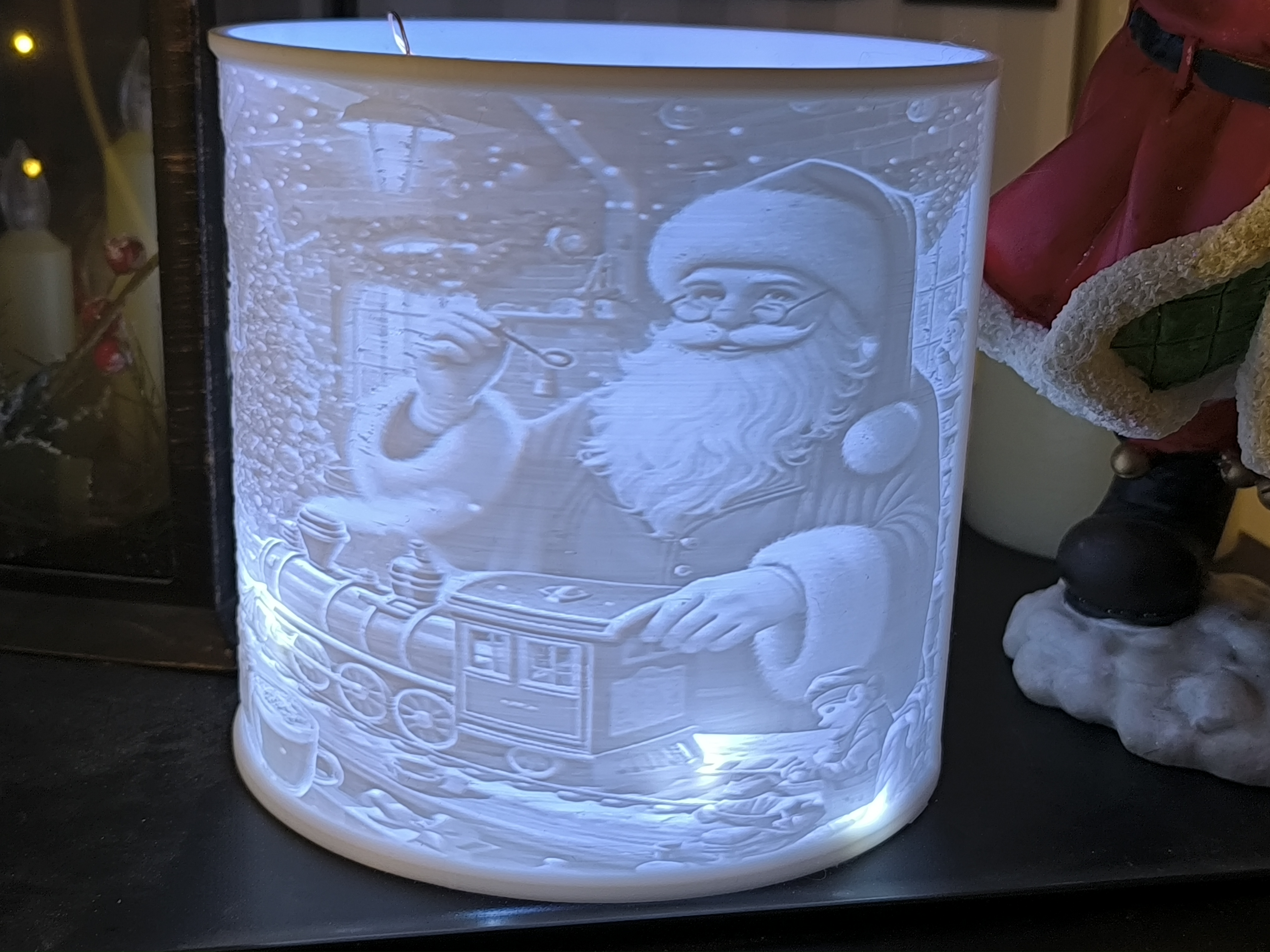Lithophane Santa Zylinder