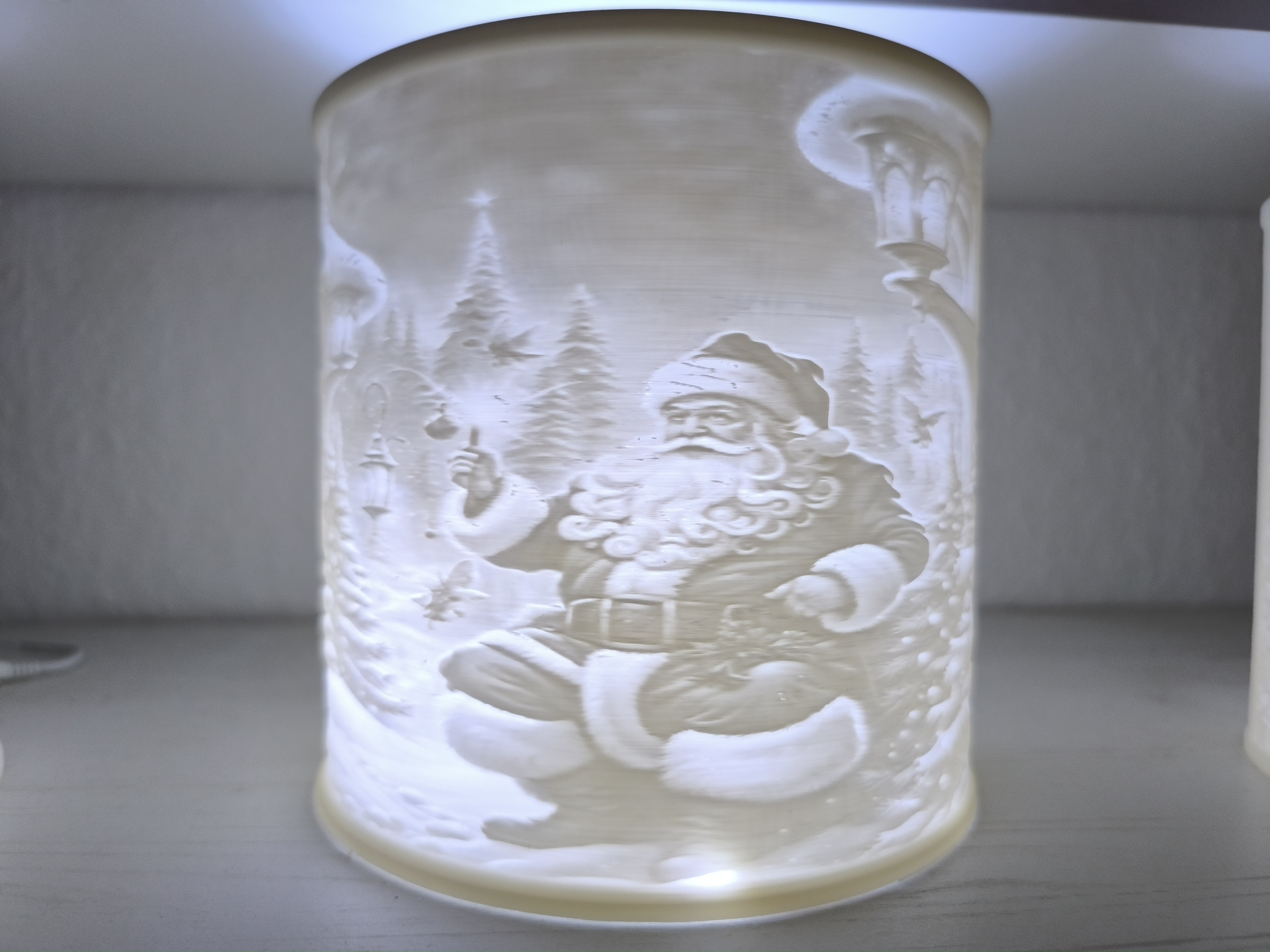 Lithophane Zylinder Santa
