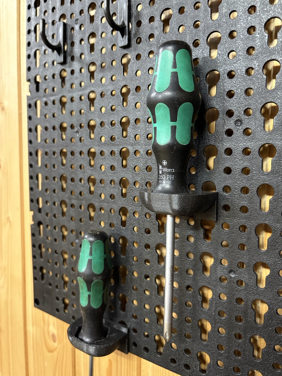 Wera screwdriver holder (Lidl Parkside pegboard)