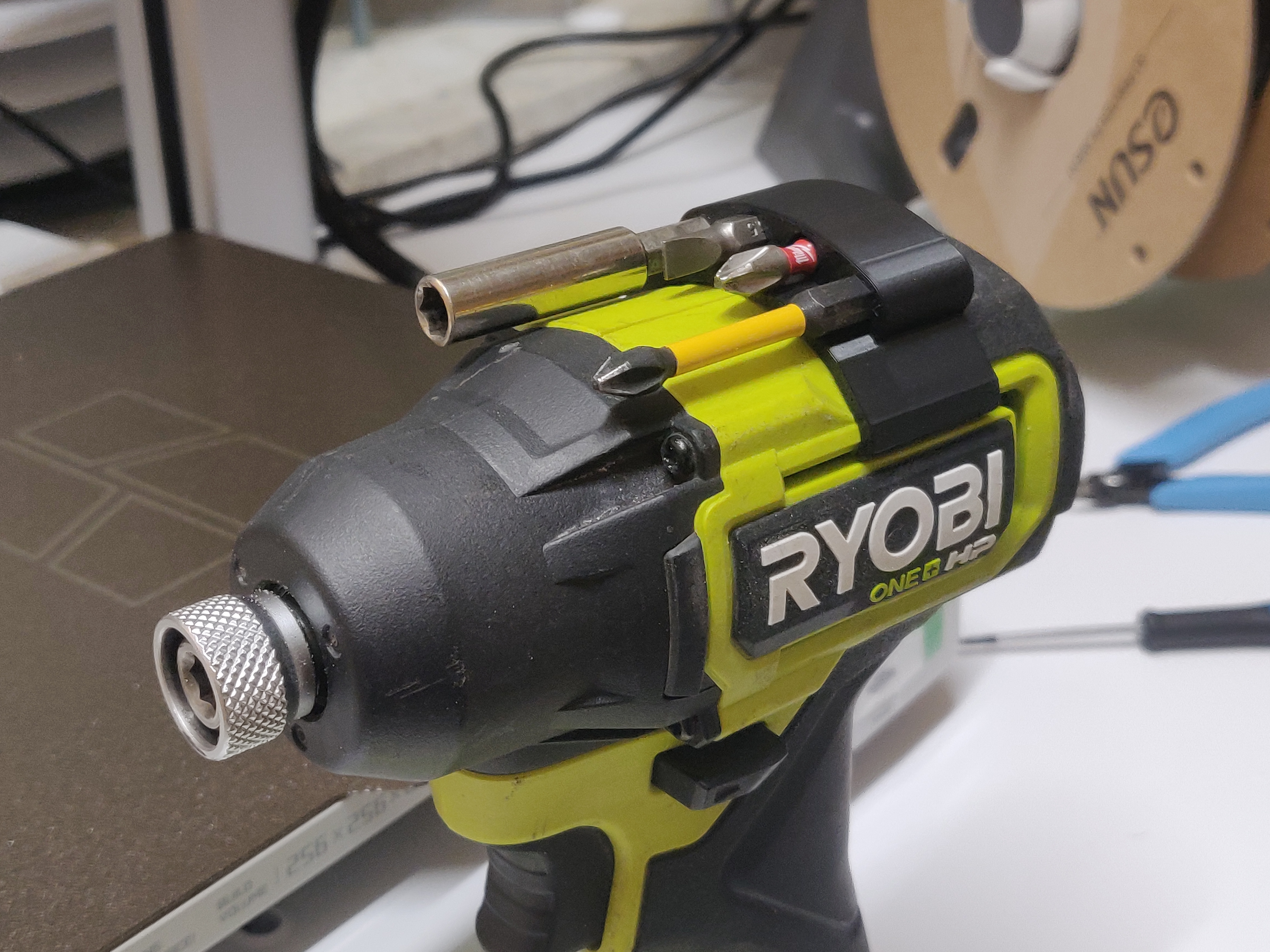 Clip-on Bit Holder for RYOBI RID18C Impact Driver