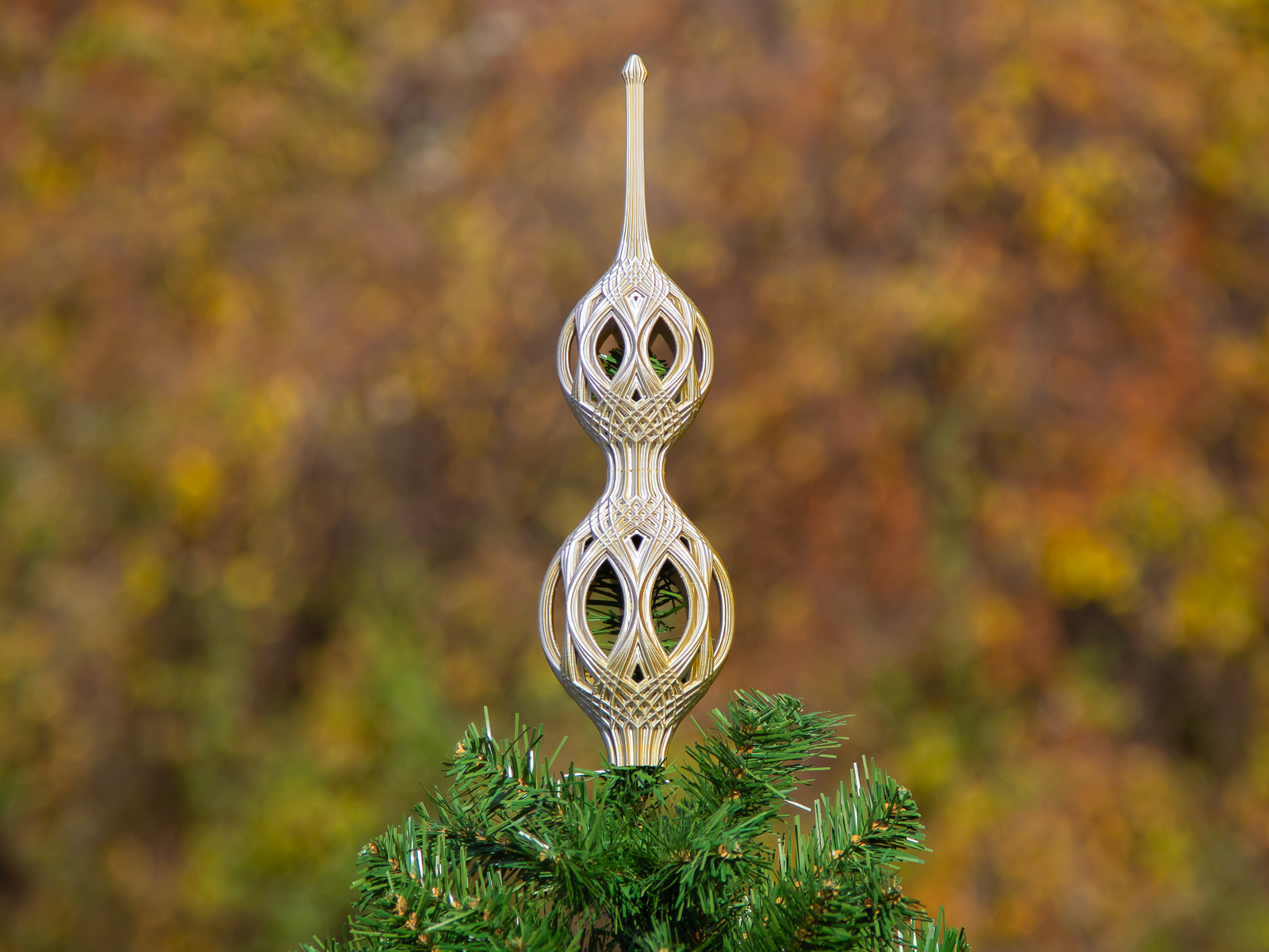 Open Cathedral Christmas Tree Toper 2024