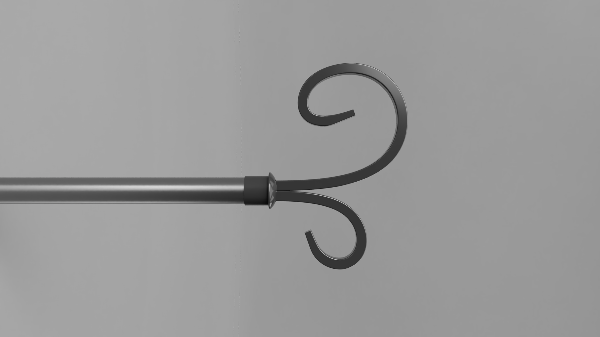 Gothic curtain rail end