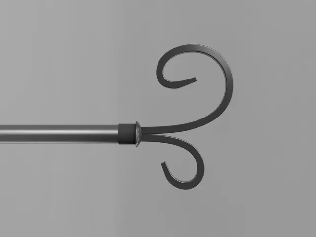 Gothic curtain rail end