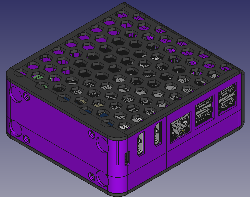 Book Case for Raspberry Pi 5 (Rpi5), Active cooler, 2 SSDs, and full-HDMI