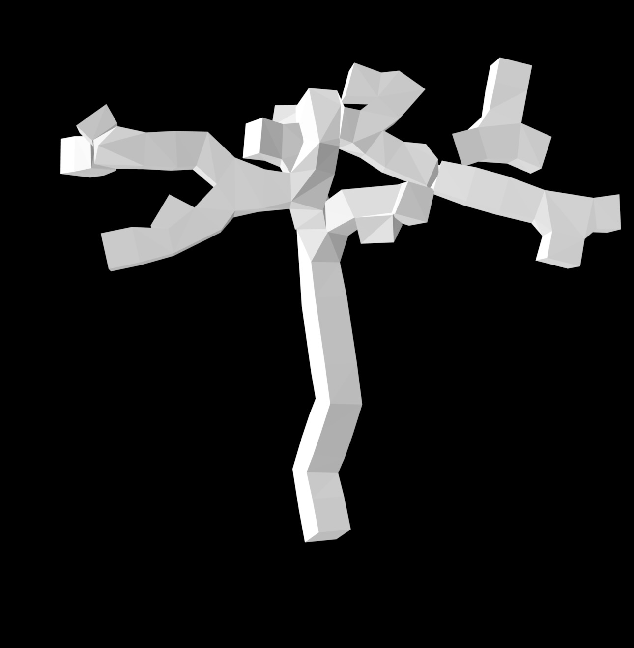 Miniatura 2 do modelo 3D low poly tree