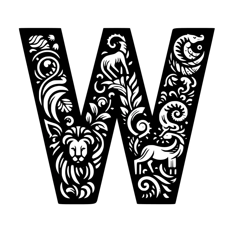 Crazy alphabet: Letter W by Nina Máčová | Download free STL model ...