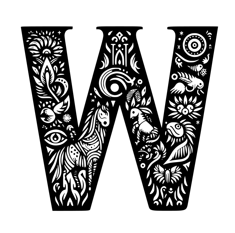Crazy alphabet: Letter W