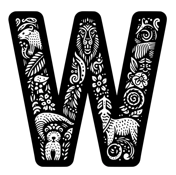 Crazy alphabet: Letter W by Nina Máčová | Download free STL model ...