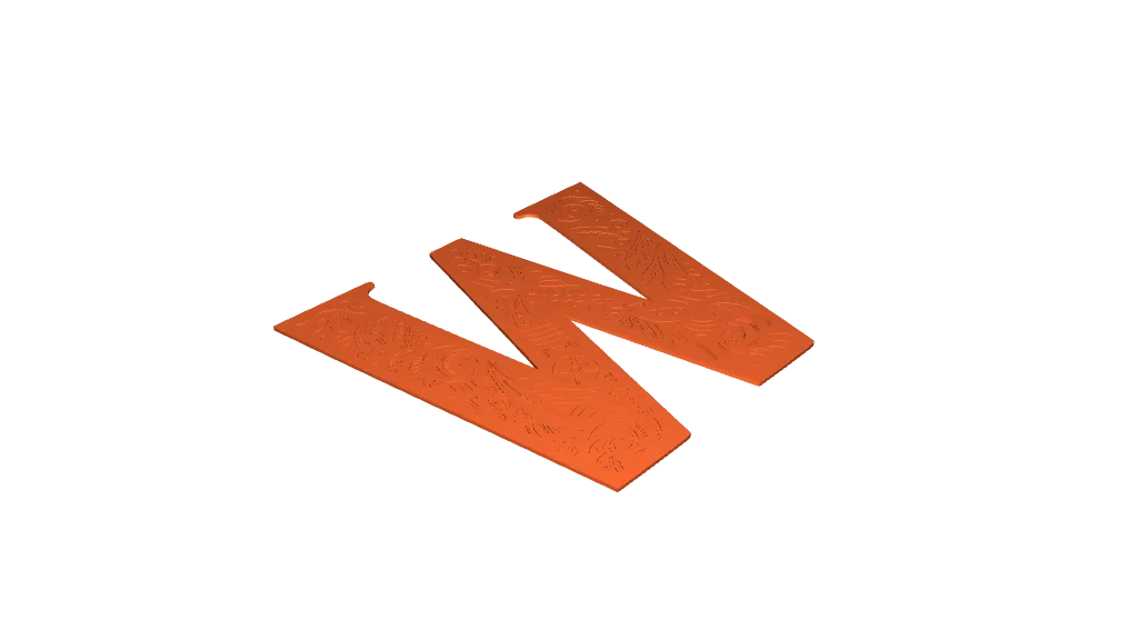 Crazy alphabet: Letter W by Nina Máčová | Download free STL model ...