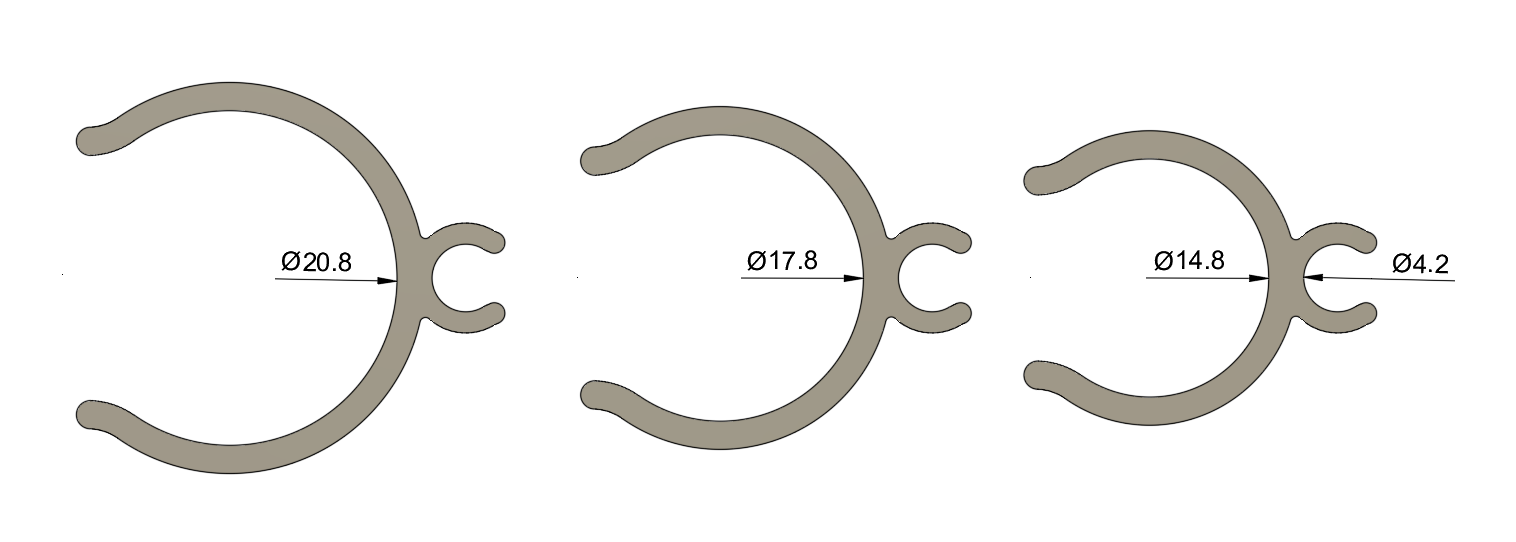 Miniatura 5 do modelo 3D Pole cable clip (Parametric)