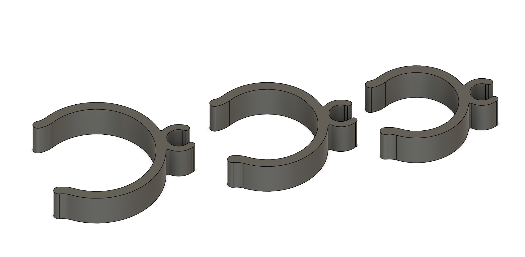 Miniatura 4 do modelo 3D Pole cable clip (Parametric)