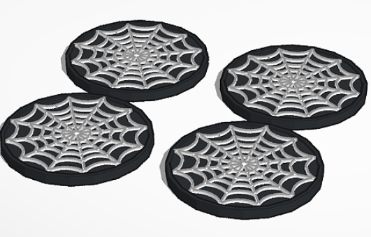 Miniatura 2 do modelo 3D Spider wed coasters