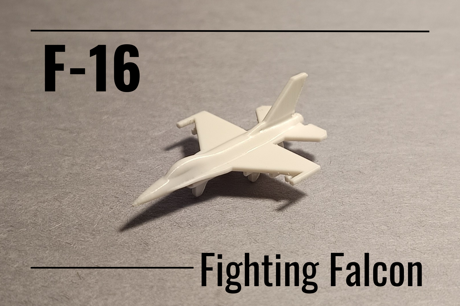 F-16 Fighting Falcon print-in-place micro jet fighter