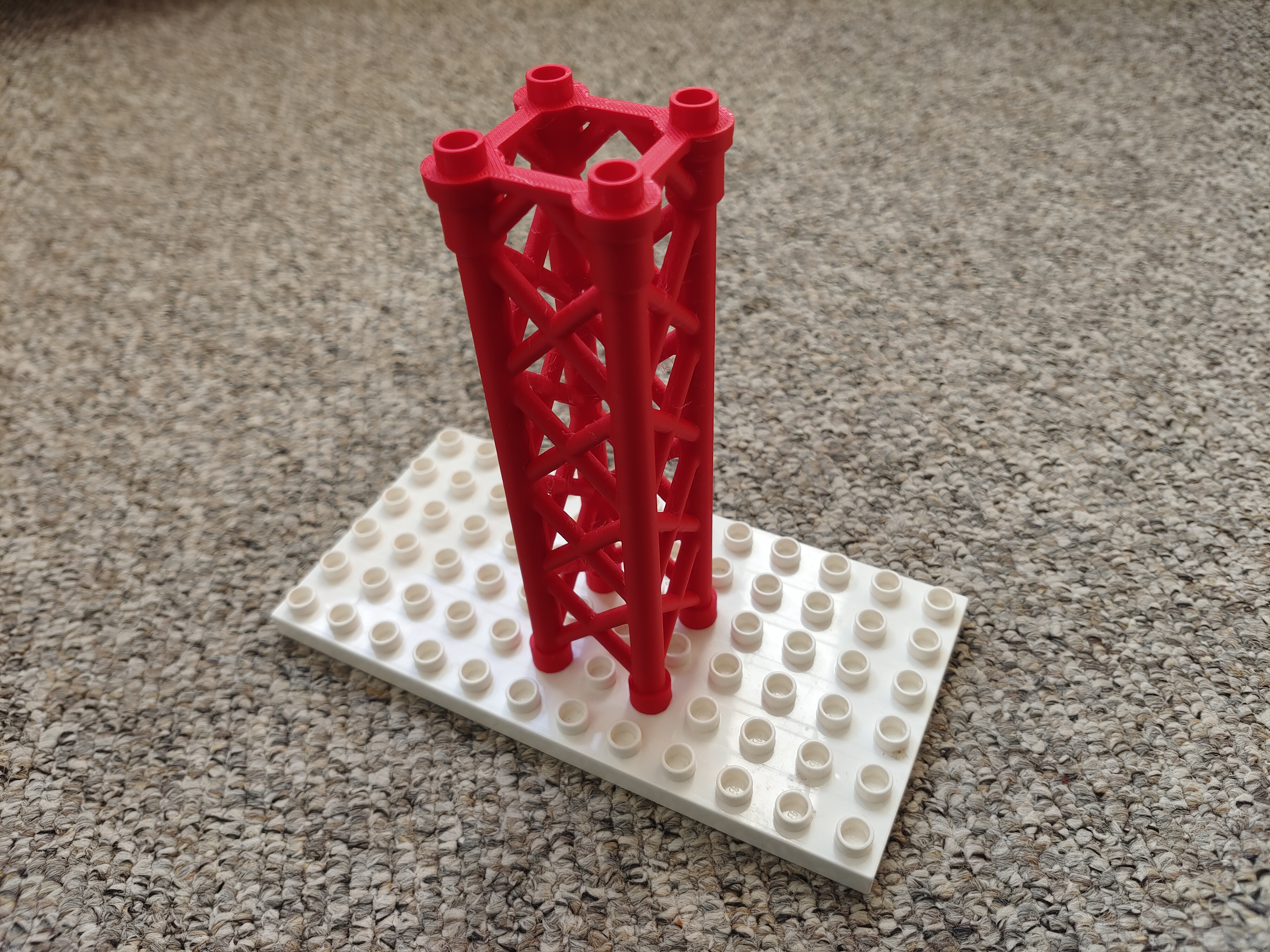 Duplo / Hubelino compatible pillar (3x3, 8 high)