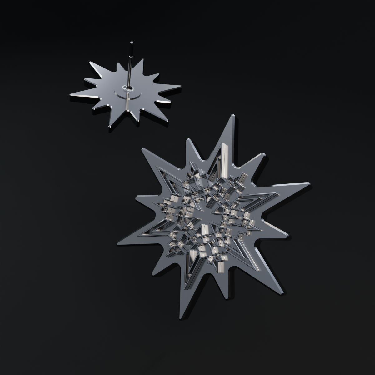 Rammstein star ear stud — miniatura 3