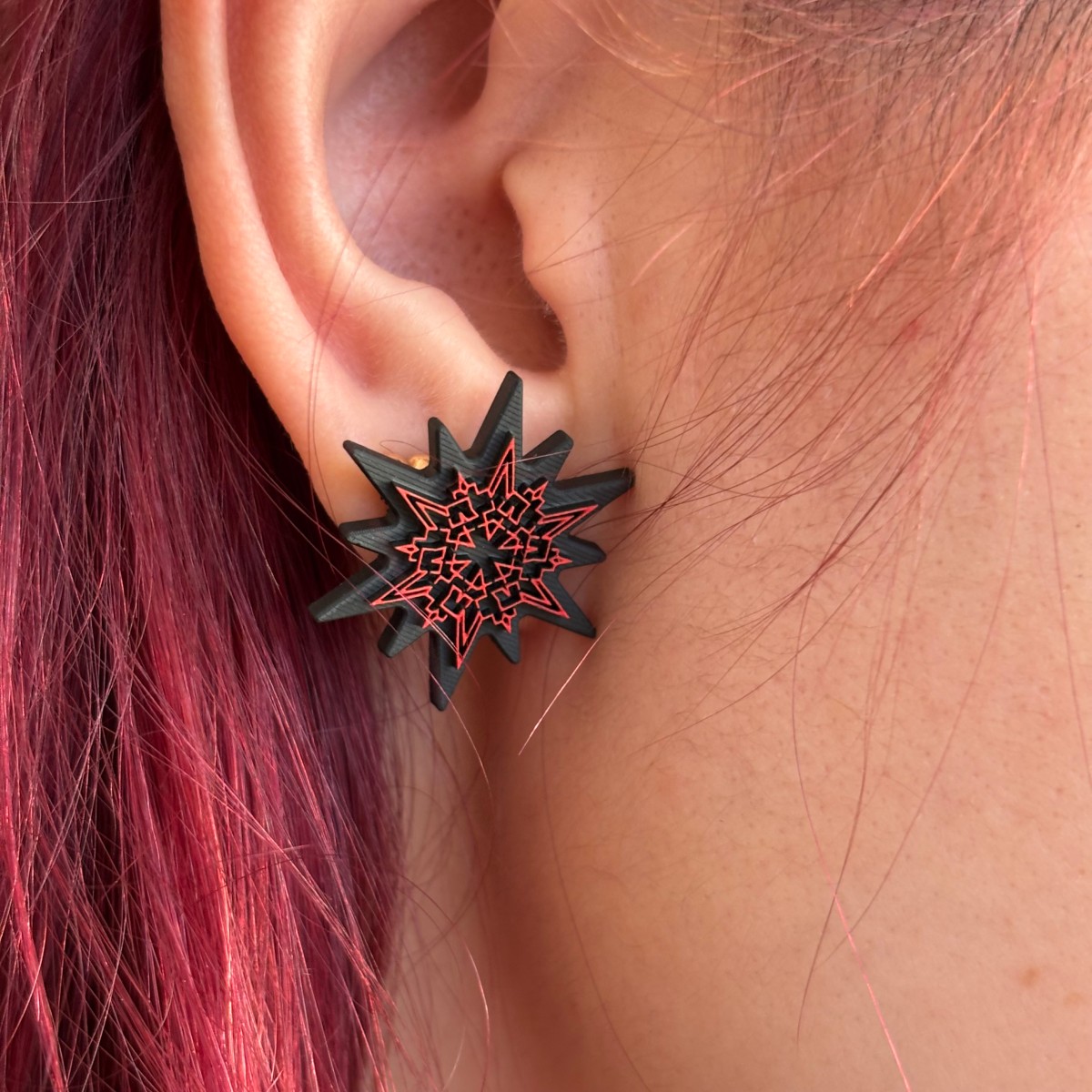 Rammstein star ear stud — miniatura 2