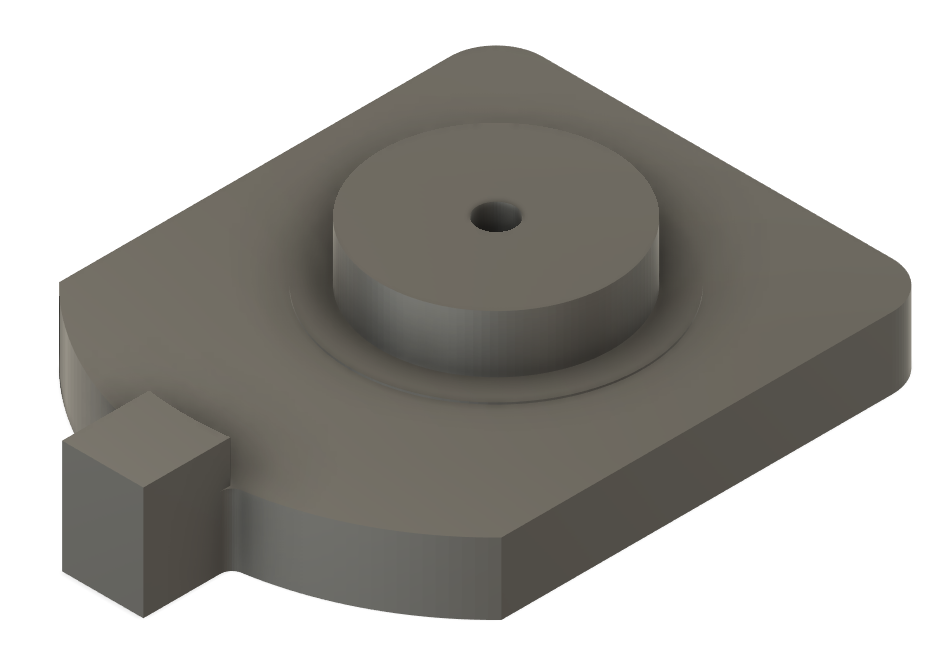 OG star tracker Stationary part with m5 threaded insert and 1/4 threaded insert