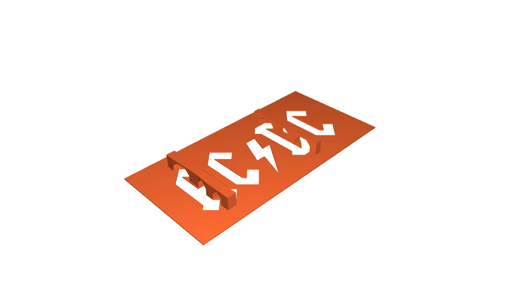 ACDC Logo Stencil by Mike Schmitz | Download free STL model ...