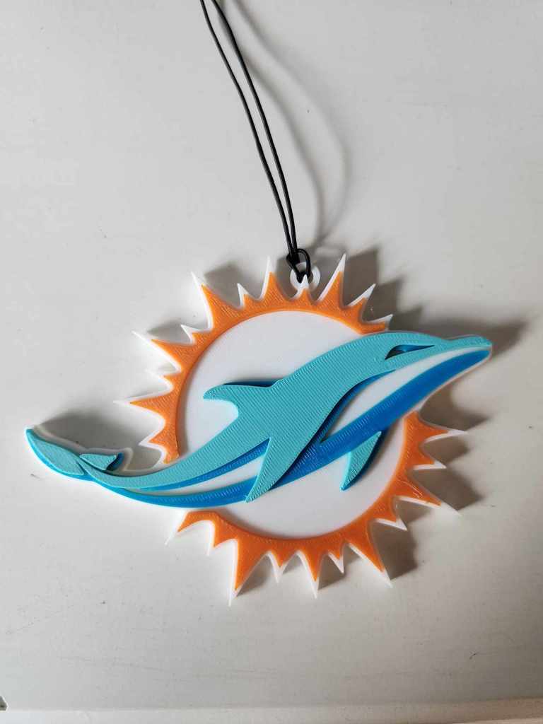 Miami Dolphins Car Rearview Mirror Ornament By Salvadori D Download