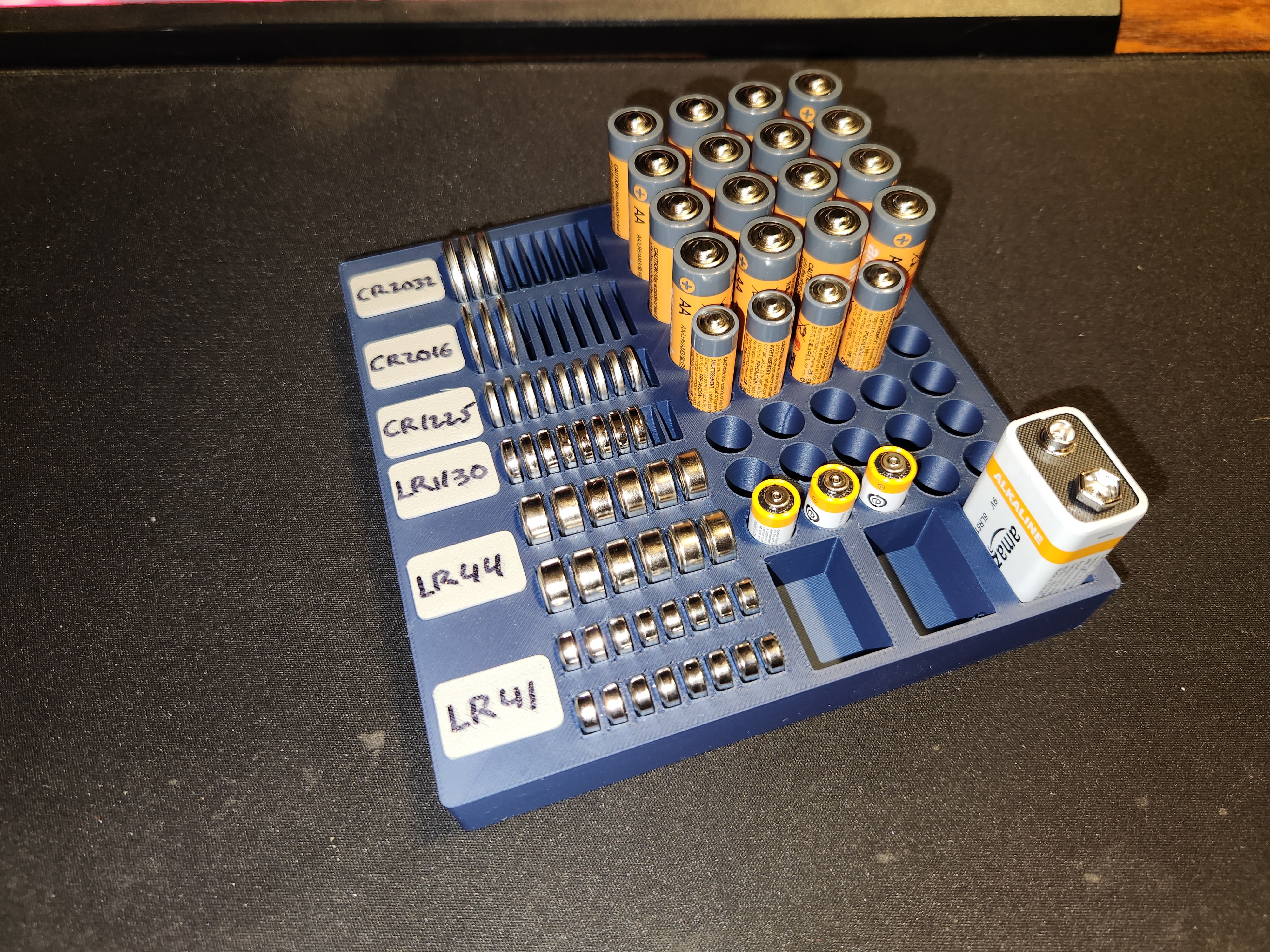 Battery Tray - AA, AAA, 9V & Button