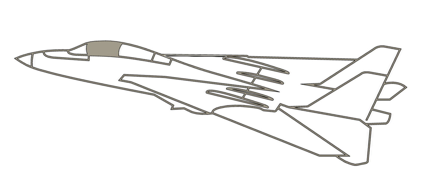 F14 tomcat wireframe wall art