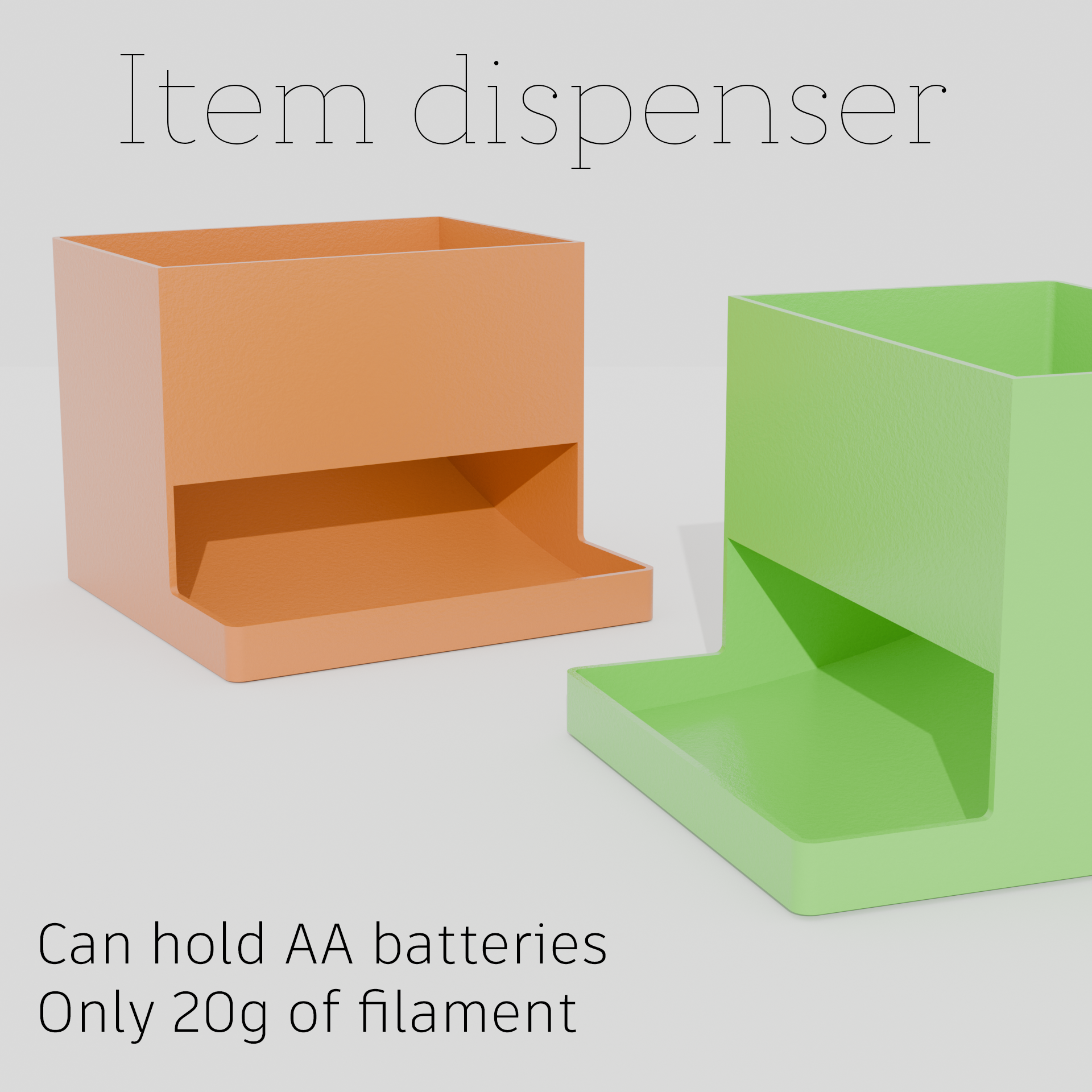 Dispenser - Holds AA batteries, bolts, and more